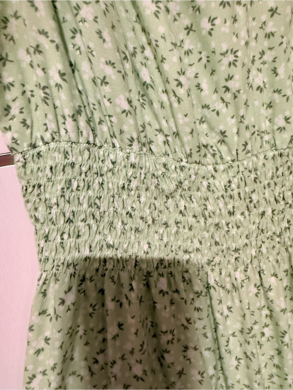 Hollister light green midi/maxi dress in floral print size L - Picture 10 of 11